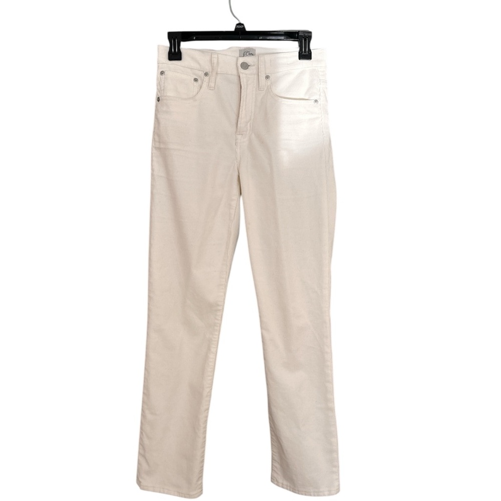 J. Crew NWT Ivory Slim-Straight Corduroy Pant; Size: 25P